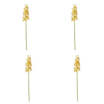 4PK E Style Orchid Vanda Stem Artificial Floral Decoration Orange 9x10x69cm