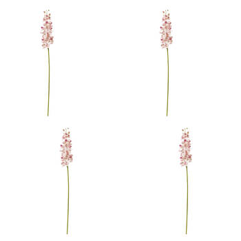 4PK E Style Orchid Vanda Stem Artificial Floral Decoration Pink 9x10x69cm