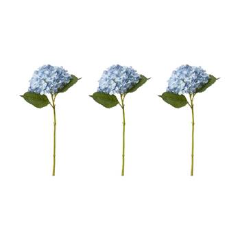 3PK E Style Hydrangea Garden Small Stem Artificial Flower Blue 15x26x47cm