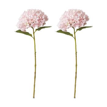 2PK E Style Hydrangea Garden Large Stem Artificial Flower Pink 19x31x65cm