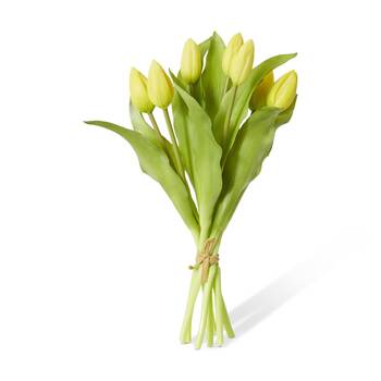 E Style Tulip Bud Bundle Artificial Flower Decoration Yellow 22x22x30cm