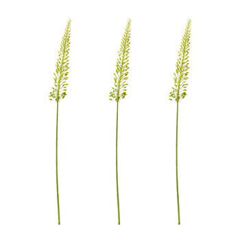 3PK E Style Foxtail Lily Mini Stem Artificial Flower Decoration Green 6x4x75cm