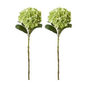 2PK E Style Hydrangea Stem Artificial Flower Decoration Green 24x24x75cm