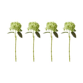 4PK E Style Hydrangea Bloom Stem Artificial Flower Green 25x20x60cm