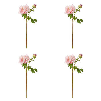 4PK E Style Peony Festiva Spray Artificial Flower Blush Pink 30x20x61cm