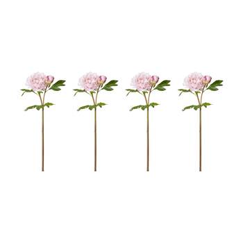 4PK E Style Peony Festiva Spray Artificial Flower Decor Soft Pink 30x20x61cm