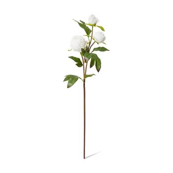 E Style Peony Bud Spray Artificial Flower Stem White 25x25x62cm