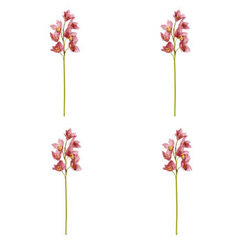 4PK E Style Cymbidium Lush Stem Artificial Flower Mauve 18x10x58cm