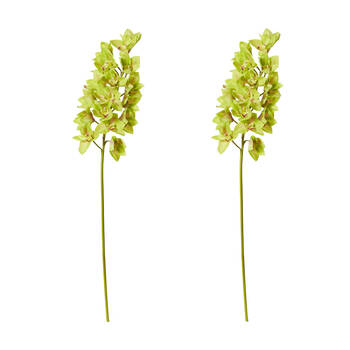 2PK E Style Cymbidium Lush Stem Artificial Flower Green 25x10x112cm