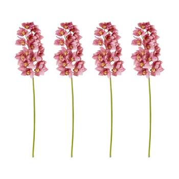 4PK E Style Cymbidium Lush Stem Artificial Flower Mauve 25x10x112cm