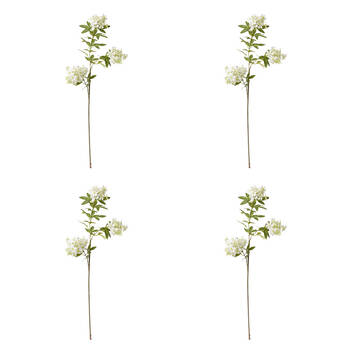 4PK E Style Lace Flower Stem Artificial Floral Decoration White 40x30x100cm