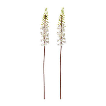 2PK E Stylr Eucomis Stem Artificial Flower Decoration White 7x10x89cm