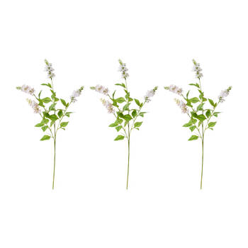 3PK E Style Larkspur Spray Artificial Flower Stem Light Pink 5x10x62cm
