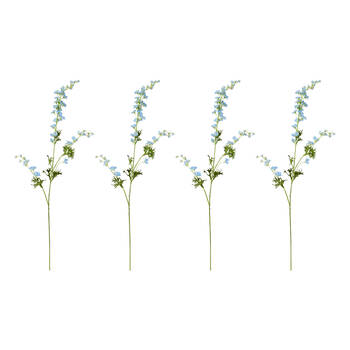 4PK E Style Delphinium Stem Artificial Flower Decoration Blue 4x14x86cm