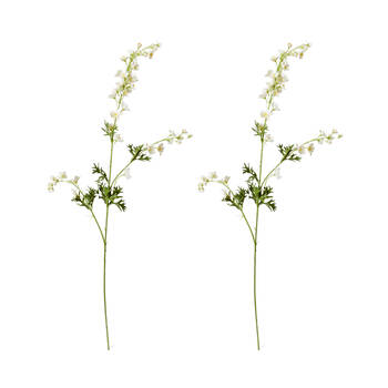 2PK E Style Delphinium Stem Artificial Flower Decoration White 4x14x86cm
