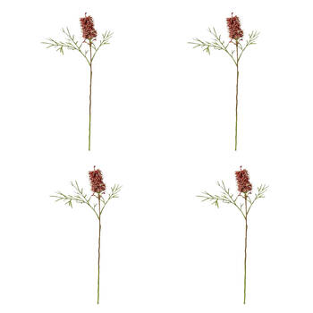 4PK E Style Grevillia Flower Small Stem Artificial Floral Red 30x15x76cm