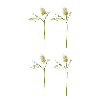 4PK E Style Grevillia Flower Small Stem Artificial Floral White 30x15x76cm
