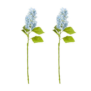 2PK E Style Cone Hydrangea Stem Artificial Flower Decoration Blue 20x20x75cm