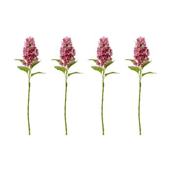 4PK E Style Cone Hydrangea Stem Artificial Flower Decoration Pink 20x20x75cm