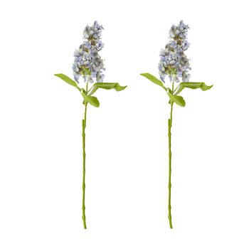 2PK E Style Cone Hydrangea Stem Artificial Flower Decoration Purple 20x20x75cm