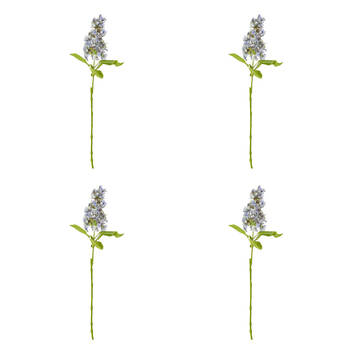 4PK E Style Cone Hydrangea Stem Artificial Flower Decoration Purple 20x20x75cm