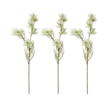 3PK E Style Blushing Bride Spray Artificial Flower Stem White 21x21x68cm