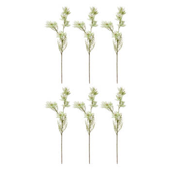 6PK E Style Blushing Bride Spray Artificial Flower Stem White 21x21x68cm
