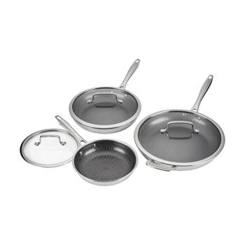 6pc Cuisinart FusionElite Nonstick Triple-Ply Stainless Steel Frying Pan Set