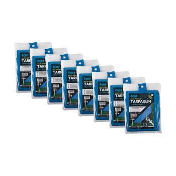 8PK Port Water Resistant UV Stable Outdoor Tarp 6x8ft 183x244cm Blue