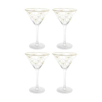 4PK LVD Honeycomb Bee Cocktail Glass Barware/Drinkware Decor 200ml 17x11cm