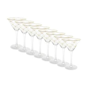 8PK LVD Honeycomb Bee Cocktail Glass Barware/Drinkware Decor 200ml 17x11cm