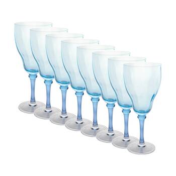 8PK LVD Decorative Ocean Wine Glass Barware/Drinkware Decor Blue 19x7x7cm