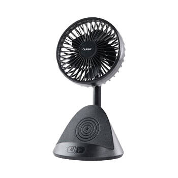 Goldair Portable Rechargeable Desk Fan W/ Wireless Induction Phone Charger