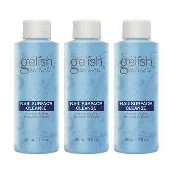 3PK Gelish Mini Nail Surface Cleanse Removes Tacky Bottle Size 2oz 60ml