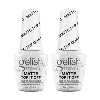 2PK Gelish Mini Matte Top It Off Sealer Gel 50 Applications For Nails 9ml