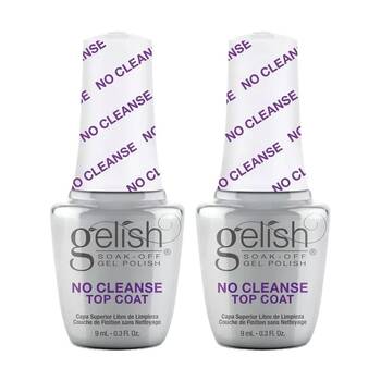 2PK Gelish Mini No Cleanse Top Coat Gel Polish Up To 21 Days Bottle 9ml