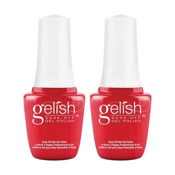 2PK Gelish Mini UV LED Soak Off Gel Nail Polish Fire Cracker 9ml
