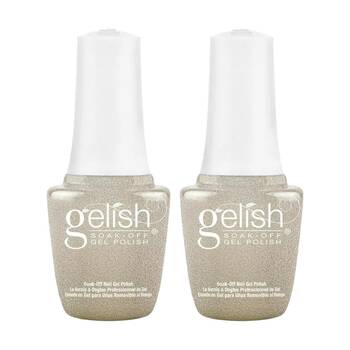 2PK Gelish Mini UV LED Soak Off Gel Nail Polish Give Me Gold 9ml