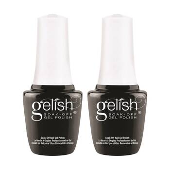 2PK Gelish Mini UV LED Soak Off Gel Nail Polish Black Shadow 9ml