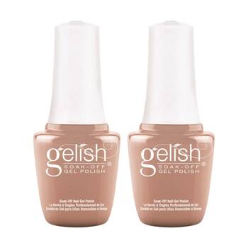 2PK Gelish Mini UV LED Soak Off Gel Nail Polish Colour Taupe Model 9ml