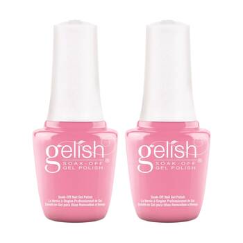 2PK Gelish Mini UV LED Soak Off Gel Nail Polish Make You Blink Pink 9ml