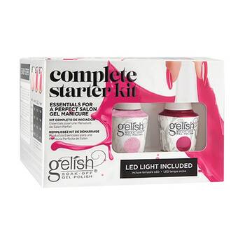 Gelish Pro Complete Starter Kit DIY Nail Manicure Set With LED Curing Light