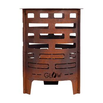 Glow Geo Brazier Open Cut-Out Geometric Design Outdoor Fire Pit 43cm