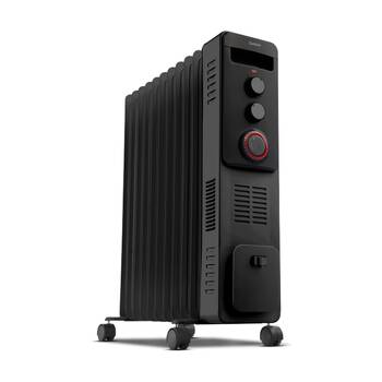 Goldair Oil Column Heater W/ Timer Turbo Fan 3 Heat Settings 2400W Black