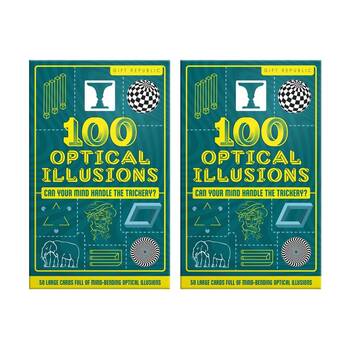 2x Gift Republic 100 Mind-Bending Optical Illusions Trick Card Game Multicolour
