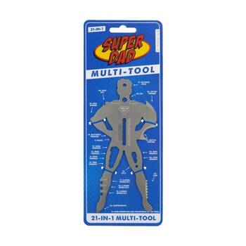 Gift Republic Superhero Shaped 21-in-1 Handyman Multi-Tool Silver