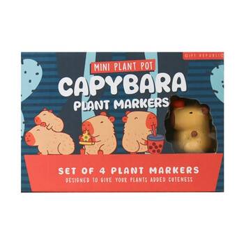 4pc Gift Republic Capybara Decorative Garden Tag Plant Markers Set Multicolour