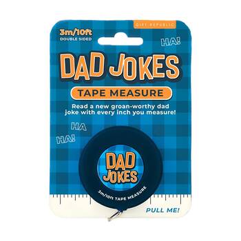 Gift Republic Dad Jokes 3m Novelty Humourous Quotes Measuring Tape Navy/White