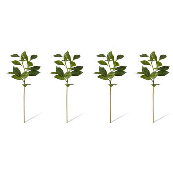 4PK E Style Hydrangea Leaf Spray Realistic Artificial Flower Green 30x30x81cm