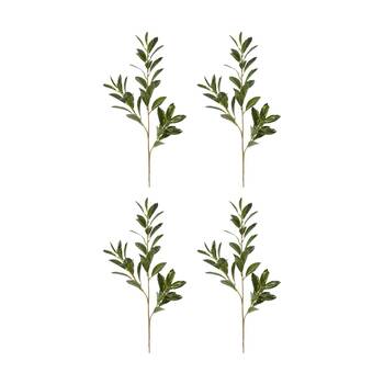 4PK E Style Shikiba Spray Realistic Artificial Flower Plastic Green 25x18x72cm